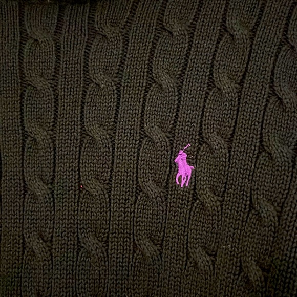 Knitted Turtleneck Black Sweater by Ralph Lauren Sport - Picture 2 of 4